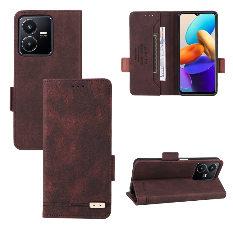 Magnetic Clasp Leather Phone Case, For vivo Y22s / Y35, For Motorola Edge X30 / Edge 30 Pro / Edge+ 2022, For Sharp Aquos Sense 7