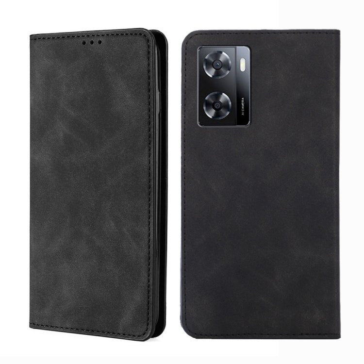 Skin Feel Magnetic Flip Leather Phone Case