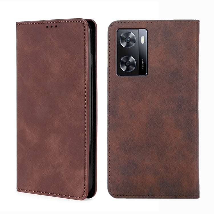 Skin Feel Magnetic Flip Leather Phone Case