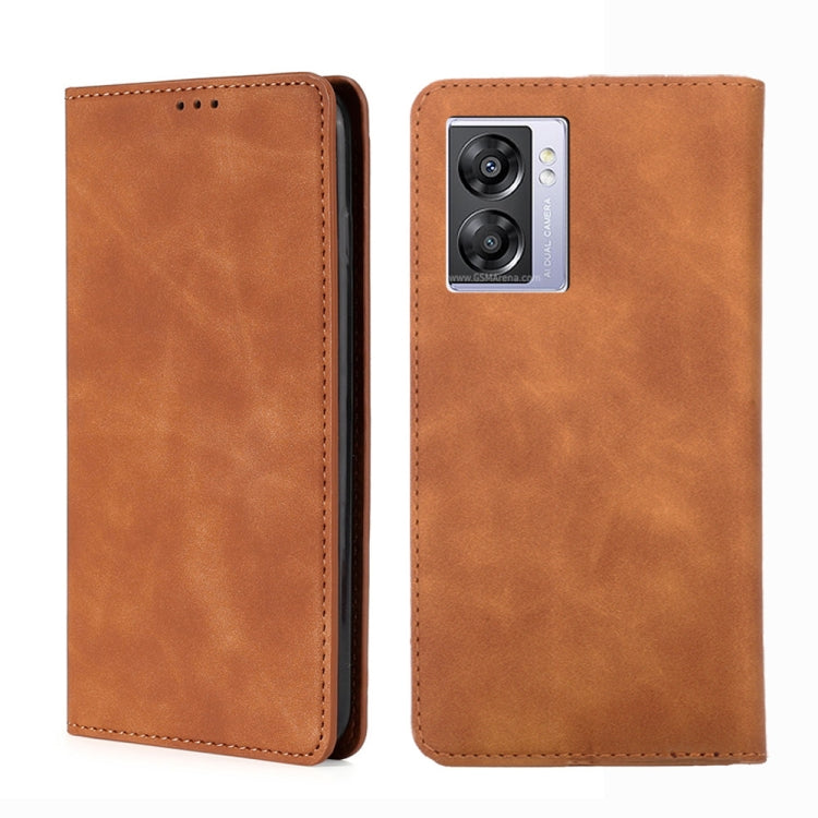 Skin Feel Magnetic Flip Leather Phone Case