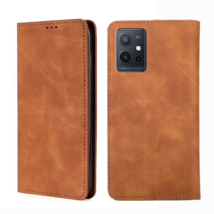 Skin Feel Magnetic Flip Leather Phone Case