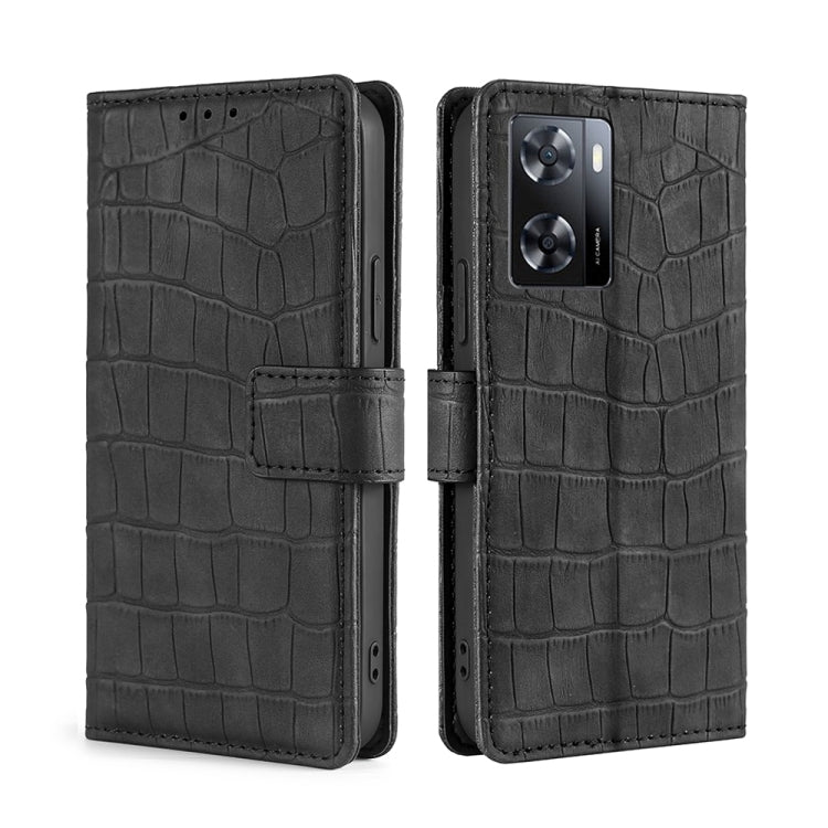 Skin Feel Crocodile Magnetic Clasp Leather Phone Case