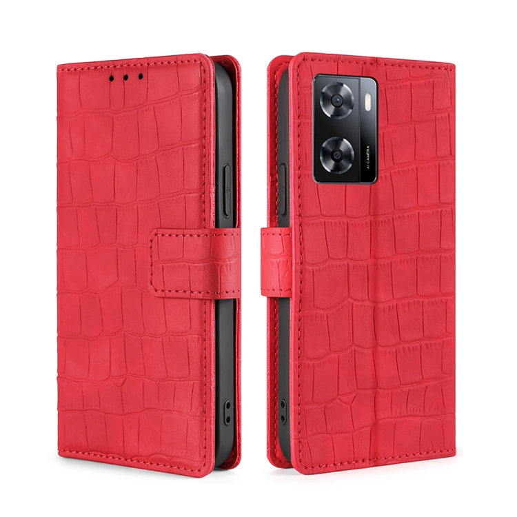 Skin Feel Crocodile Magnetic Clasp Leather Phone Case