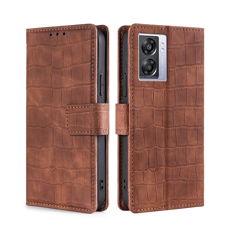 Skin Feel Crocodile Magnetic Clasp Leather Phone Case