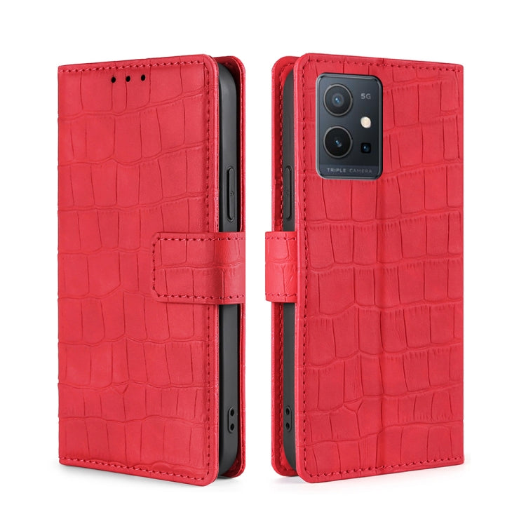 Skin Feel Crocodile Magnetic Clasp Leather Phone Case
