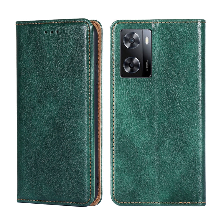 Gloss Oil Solid Color Magnetic Leather Phone Case