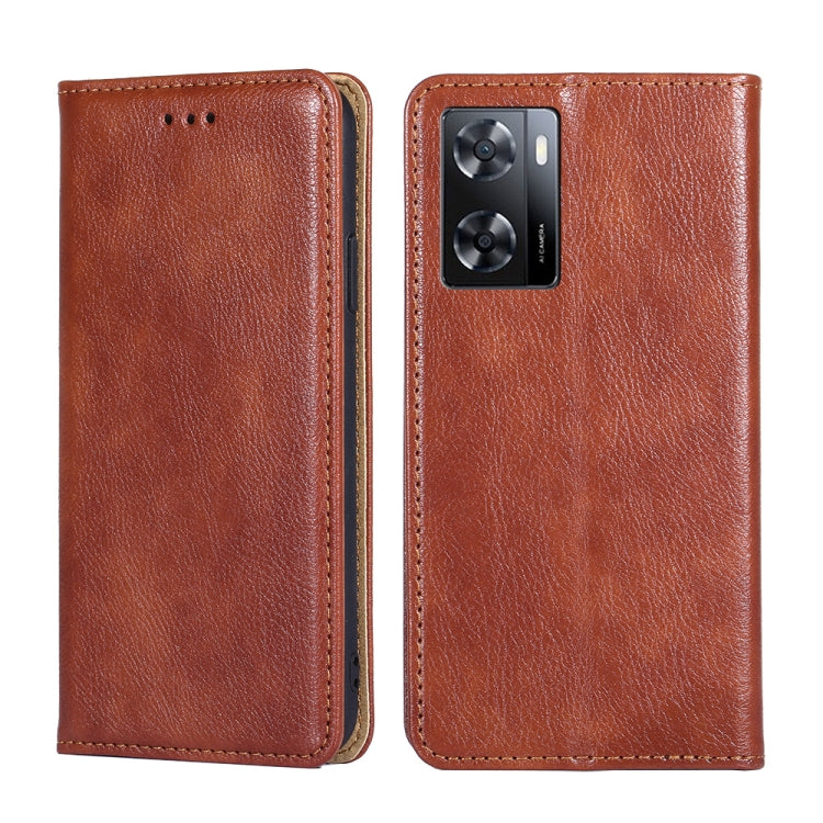 Gloss Oil Solid Color Magnetic Leather Phone Case