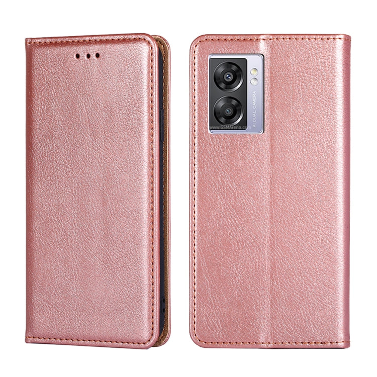 Gloss Oil Solid Color Magnetic Leather Phone Case