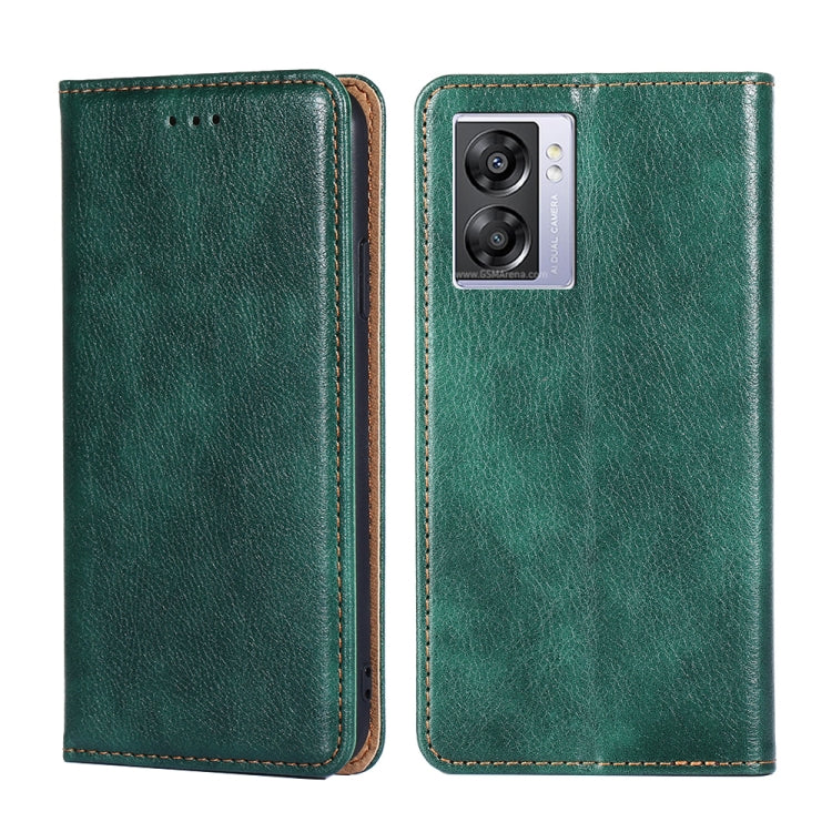 Gloss Oil Solid Color Magnetic Leather Phone Case