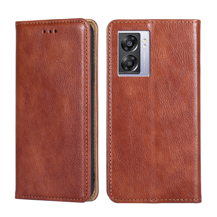 Gloss Oil Solid Color Magnetic Leather Phone Case