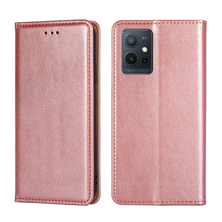 Gloss Oil Solid Color Magnetic Leather Phone Case