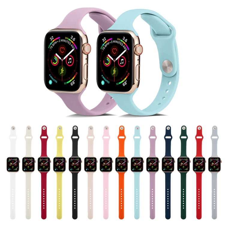 Thin Silicone Replacement Wrist Strap Watchband, For Apple Watch 5/4 44mm &amp; 3/2/1 42mm, For Apple Watch 5/4 40mm &amp; 3/2/1 38mm