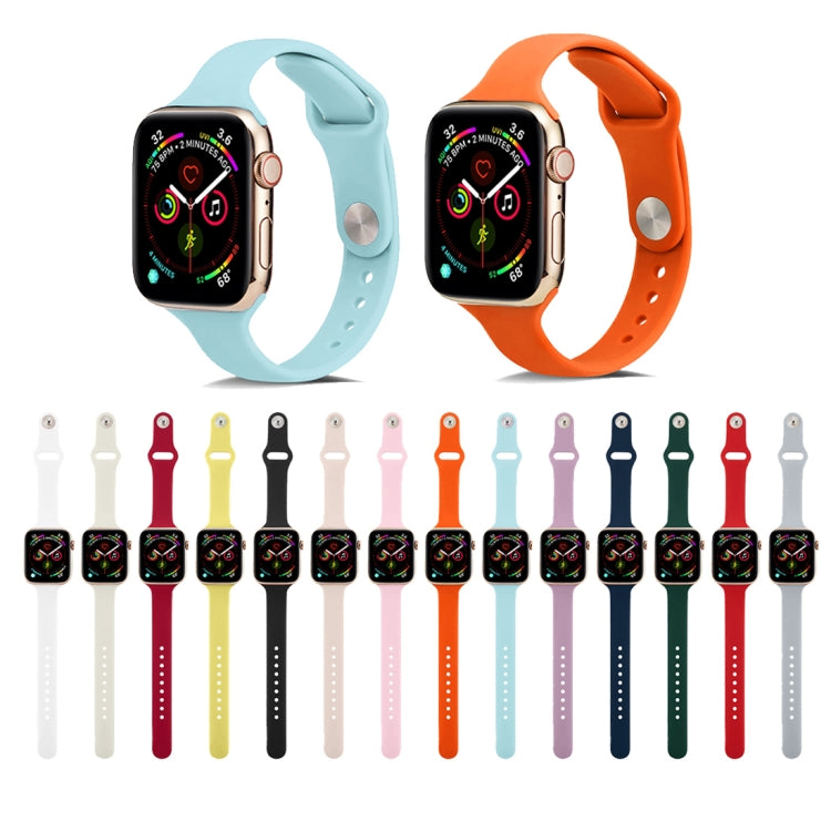 Thin Silicone Replacement Wrist Strap Watchband, For Apple Watch 5/4 40mm & 3/2/1 38mm
