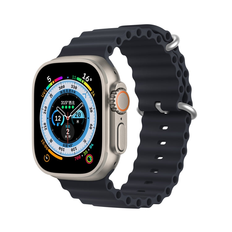 DUX DUCIS Sea Wave Silicone Watch Band For Apple Watch, Series 8&amp;7 45mm / SE 2&amp;6&amp;SE&amp;5&amp;4 44mm / 3&amp;2&amp;1 42mm, Series 8&amp;7 41mm / SE 2&amp;6&amp;SE&amp;5&amp;4 40mm / 3&amp;2&amp;1 38mm