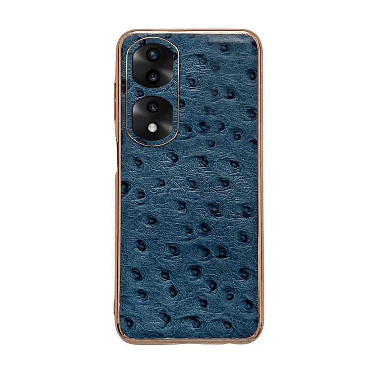 Genuine Leather Ostrich Texture Nano Plating Phone Case, For Honor 70, For Honor 70 Pro, For Huawei nova 10, For Huawei nova 10 Pro, For vivo S15 5G, For vivo S15 Pro 5G