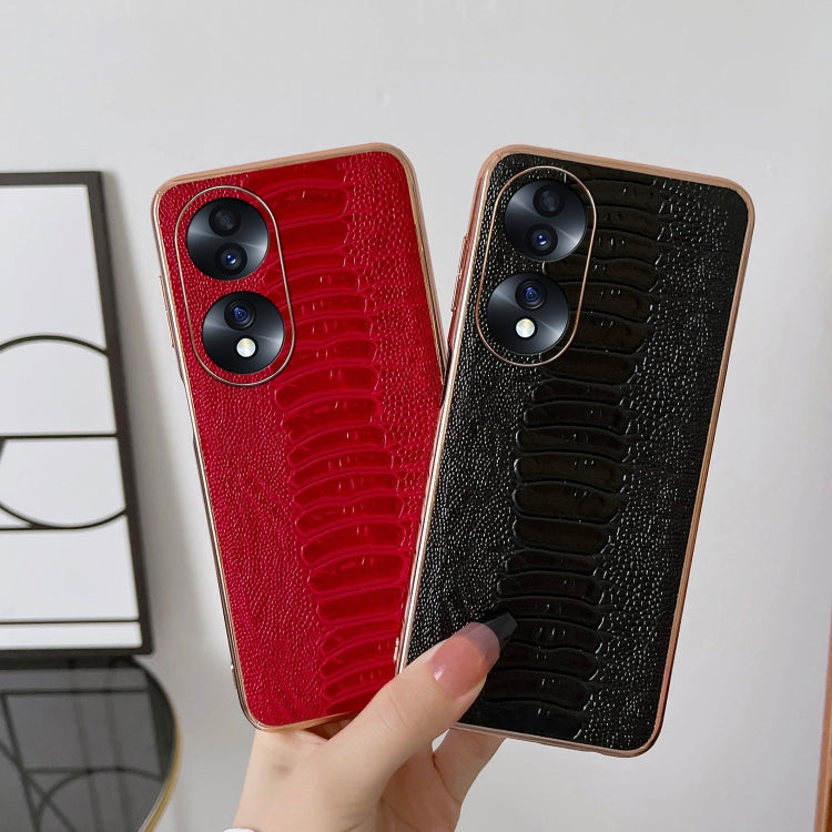 Genuine Leather Weilai Series Nano Plating Phone Case, For Hono 70, For Honor 70 Pro, For Huawei nova 10, For Huawei nova 10 Pro, For vivo S15 5G, For vivo S15 Pro 5G