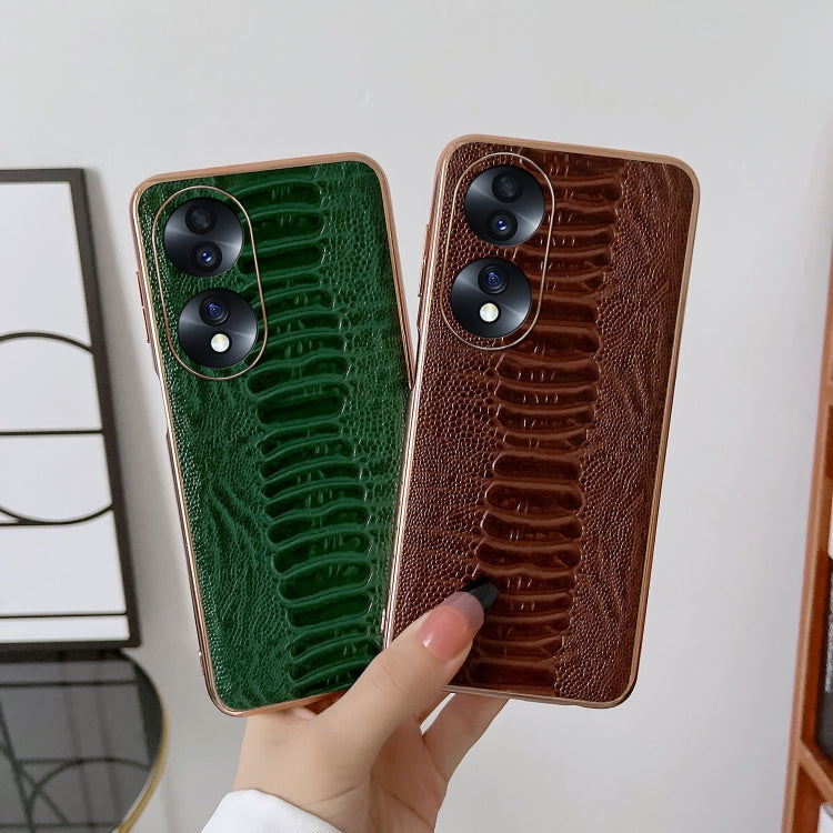 Genuine Leather Weilai Series Nano Plating Phone Case, For Hono 70, For Honor 70 Pro, For Huawei nova 10, For Huawei nova 10 Pro, For vivo S15 5G, For vivo S15 Pro 5G