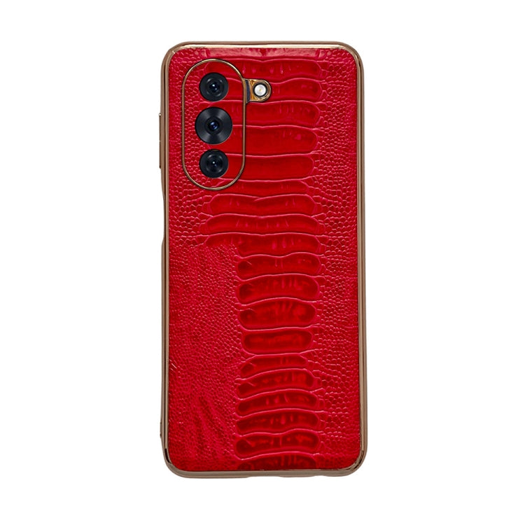 Genuine Leather Weilai Series Nano Plating Phone Case, For Hono 70, For Honor 70 Pro, For Huawei nova 10, For Huawei nova 10 Pro, For vivo S15 5G, For vivo S15 Pro 5G