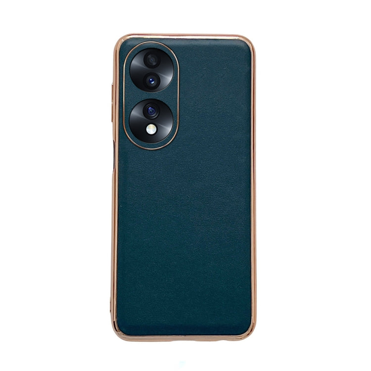 Genuine Leather Xiaoya Series Nano Plating Phone Case, For Hono 70, For Honor 70 Pro, For Huawei nova 10, For Huawei nova 10 Pro, For vivo S15 5G, For vivo S15 Pro 5G