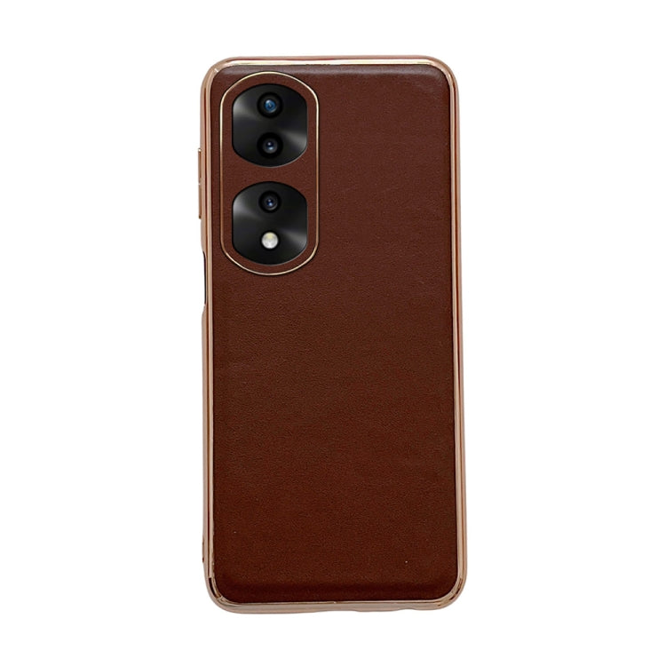 Genuine Leather Xiaoya Series Nano Plating Phone Case, For Hono 70, For Honor 70 Pro, For Huawei nova 10, For Huawei nova 10 Pro, For vivo S15 5G, For vivo S15 Pro 5G