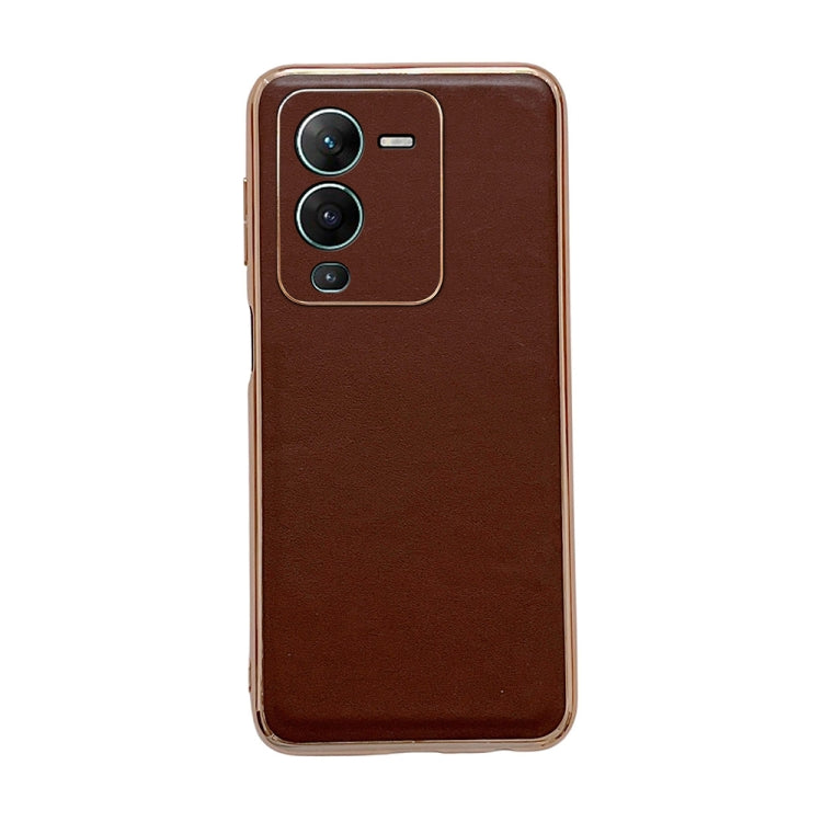 Genuine Leather Xiaoya Series Nano Plating Phone Case, For Hono 70, For Honor 70 Pro, For Huawei nova 10, For Huawei nova 10 Pro, For vivo S15 5G, For vivo S15 Pro 5G