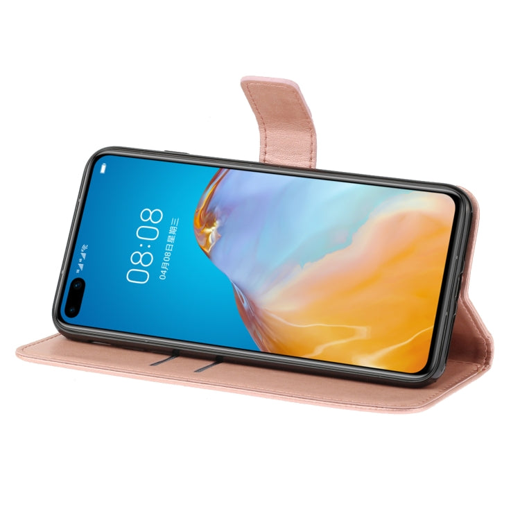 Horizontal Rhinestone Butterfly Embossed Leather Case with Card Slot & Wallet & Holder, For Huawei P40