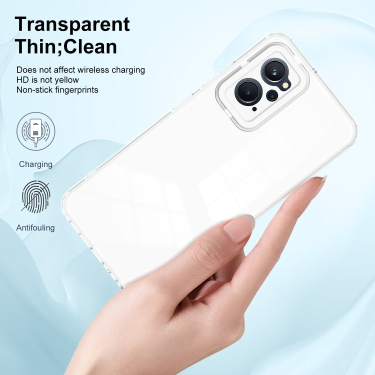 3 in 1 Clear TPU Color PC Frame Phone Case, For Realme 9i / OPPO A36 / A76 / A96 4G, For Realme C35, For OPPO Reno8 5G, For vivo Y16, For vivo Y21 / Y33S / Y21S / T1X 4G, For vivo Y35 4G 2022 Global / Y22 4G