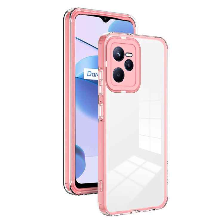 3 in 1 Clear TPU Color PC Frame Phone Case, For Realme 9i / OPPO A36 / A76 / A96 4G, For Realme C35, For OPPO Reno8 5G, For vivo Y16, For vivo Y21 / Y33S / Y21S / T1X 4G, For vivo Y35 4G 2022 Global / Y22 4G