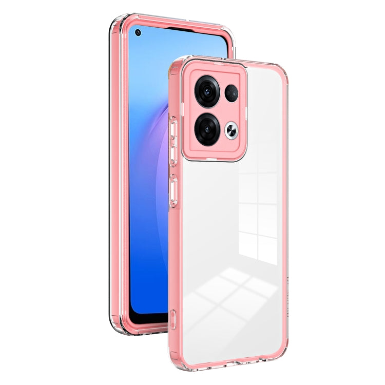 3 in 1 Clear TPU Color PC Frame Phone Case, For Realme 9i / OPPO A36 / A76 / A96 4G, For Realme C35, For OPPO Reno8 5G, For vivo Y16, For vivo Y21 / Y33S / Y21S / T1X 4G, For vivo Y35 4G 2022 Global / Y22 4G