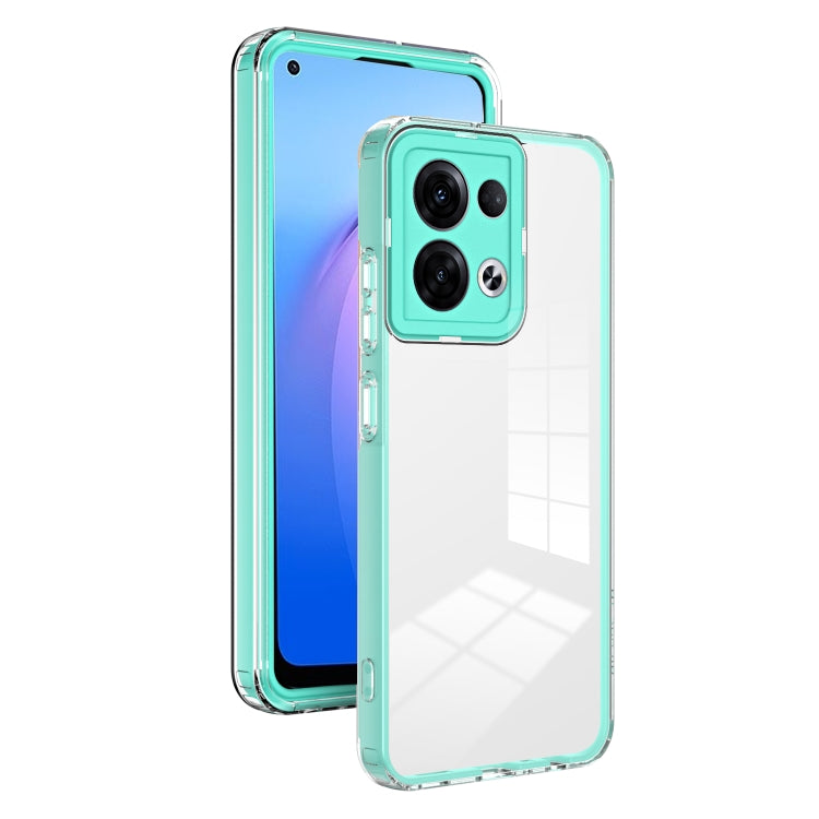 3 in 1 Clear TPU Color PC Frame Phone Case, For Realme 9i / OPPO A36 / A76 / A96 4G, For Realme C35, For OPPO Reno8 5G, For vivo Y16, For vivo Y21 / Y33S / Y21S / T1X 4G, For vivo Y35 4G 2022 Global / Y22 4G