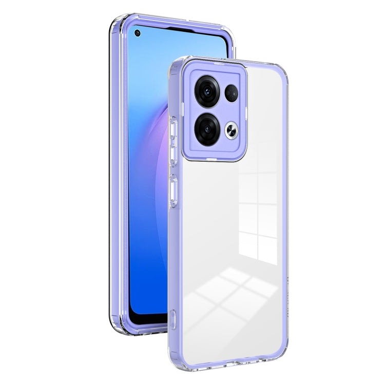 3 in 1 Clear TPU Color PC Frame Phone Case, For Realme 9i / OPPO A36 / A76 / A96 4G, For Realme C35, For OPPO Reno8 5G, For vivo Y16, For vivo Y21 / Y33S / Y21S / T1X 4G, For vivo Y35 4G 2022 Global / Y22 4G