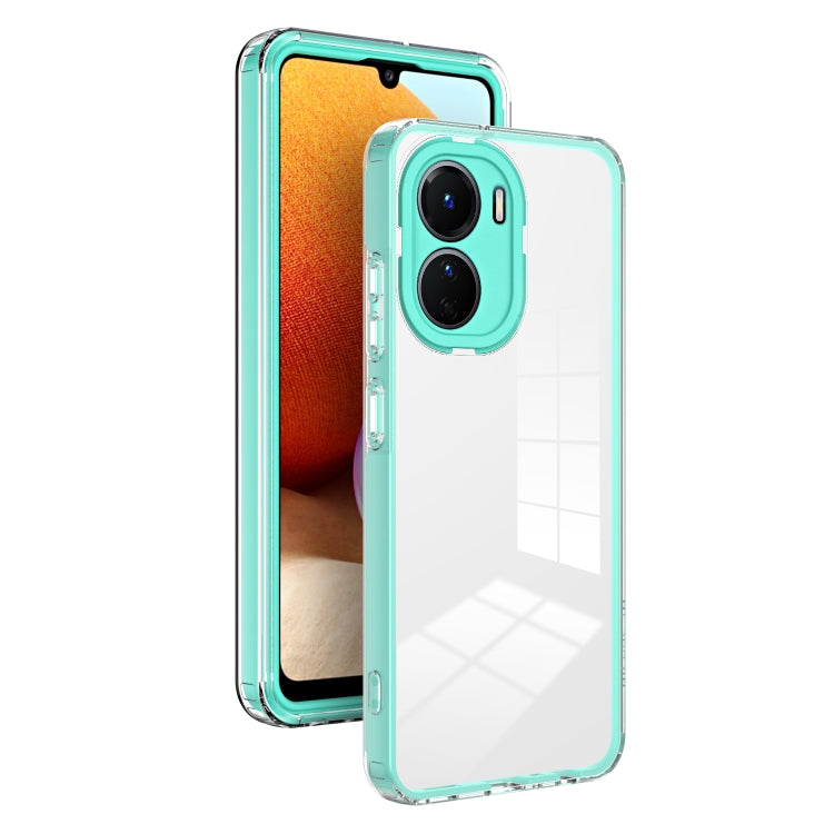 3 in 1 Clear TPU Color PC Frame Phone Case, For Realme 9i / OPPO A36 / A76 / A96 4G, For Realme C35, For OPPO Reno8 5G, For vivo Y16, For vivo Y21 / Y33S / Y21S / T1X 4G, For vivo Y35 4G 2022 Global / Y22 4G