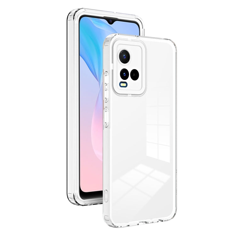 3 in 1 Clear TPU Color PC Frame Phone Case, For Realme 9i / OPPO A36 / A76 / A96 4G, For Realme C35, For OPPO Reno8 5G, For vivo Y16, For vivo Y21 / Y33S / Y21S / T1X 4G, For vivo Y35 4G 2022 Global / Y22 4G