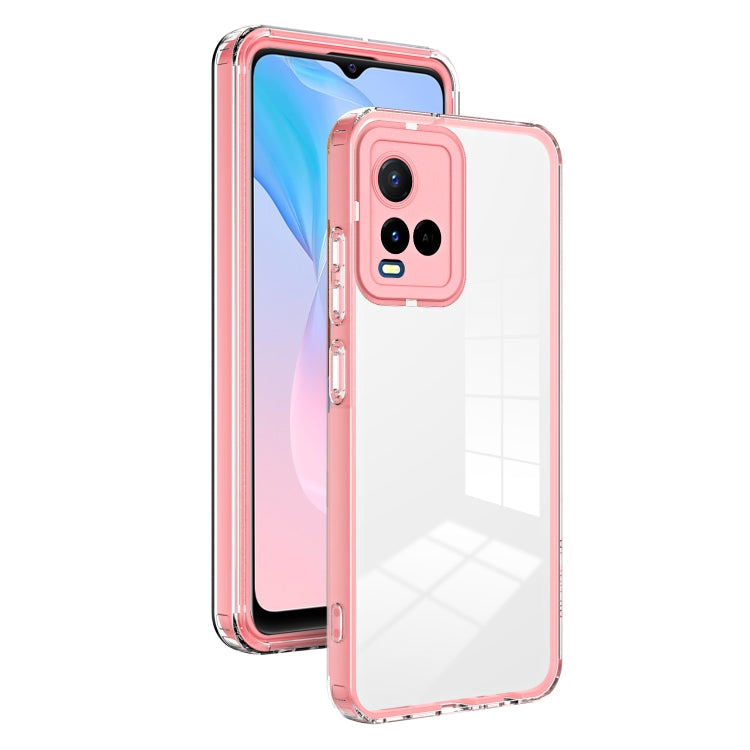 3 in 1 Clear TPU Color PC Frame Phone Case, For Realme 9i / OPPO A36 / A76 / A96 4G, For Realme C35, For OPPO Reno8 5G, For vivo Y16, For vivo Y21 / Y33S / Y21S / T1X 4G, For vivo Y35 4G 2022 Global / Y22 4G