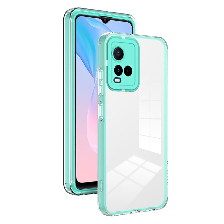 3 in 1 Clear TPU Color PC Frame Phone Case, For Realme 9i / OPPO A36 / A76 / A96 4G, For Realme C35, For OPPO Reno8 5G, For vivo Y16, For vivo Y21 / Y33S / Y21S / T1X 4G, For vivo Y35 4G 2022 Global / Y22 4G