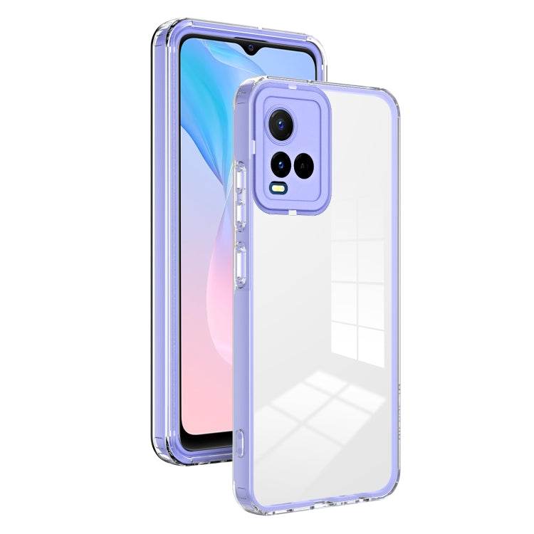 3 in 1 Clear TPU Color PC Frame Phone Case, For Realme 9i / OPPO A36 / A76 / A96 4G, For Realme C35, For OPPO Reno8 5G, For vivo Y16, For vivo Y21 / Y33S / Y21S / T1X 4G, For vivo Y35 4G 2022 Global / Y22 4G