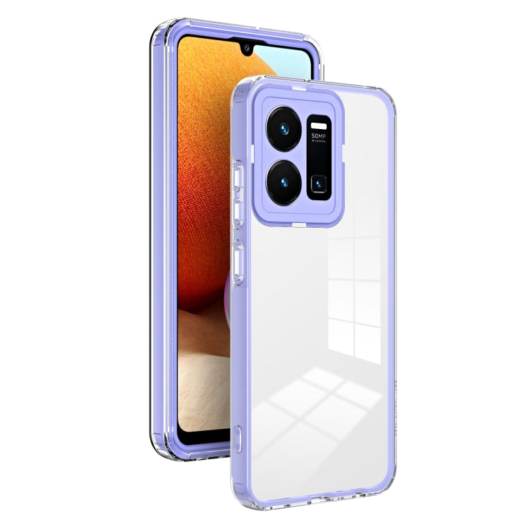 3 in 1 Clear TPU Color PC Frame Phone Case, For Realme 9i / OPPO A36 / A76 / A96 4G, For Realme C35, For OPPO Reno8 5G, For vivo Y16, For vivo Y21 / Y33S / Y21S / T1X 4G, For vivo Y35 4G 2022 Global / Y22 4G