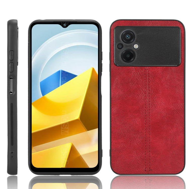 Sewing Cow Pattern Skin PC + PU + TPU Phone Case, For OPPO A17, For Honor X8 5G/X6 5G/Play6C, For Samsung Galaxy A04 4G, For Xiaomi Poco M4 5G, For Xiaomi Poco M5 4G