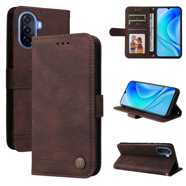 Skin Feel Life Tree Metal Button Leather Phone Case, For Huawei nova Y70 / Y70 Plus / Enjoy 50, For Huawei nova Y90 / Enjoy 50 Pro, For Honor X8 5G / X6, For OPPO A17, For Samsung Galaxy A14 5G