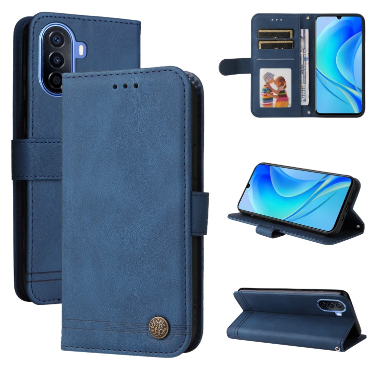 Skin Feel Life Tree Metal Button Leather Phone Case, For Huawei nova Y70 / Y70 Plus / Enjoy 50, For Huawei nova Y90 / Enjoy 50 Pro, For Honor X8 5G / X6, For OPPO A17, For Samsung Galaxy A14 5G