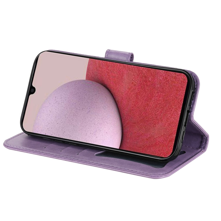 7-petal Flowers Embossing Leather Phone Case, For Samsung Galaxy A14 5G