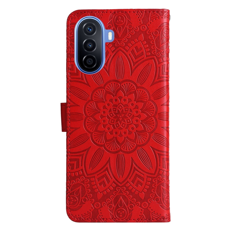 Embossed Sunflower Leather Phone Case, For Huawei nova Y70 / Y70 Plus / Enjoy 50, For Huawei nova Y90 / Enjoy 50 Pro, For Honor X8 5G / X6, For OPPO A17, For Samsung Galaxy A14 5G