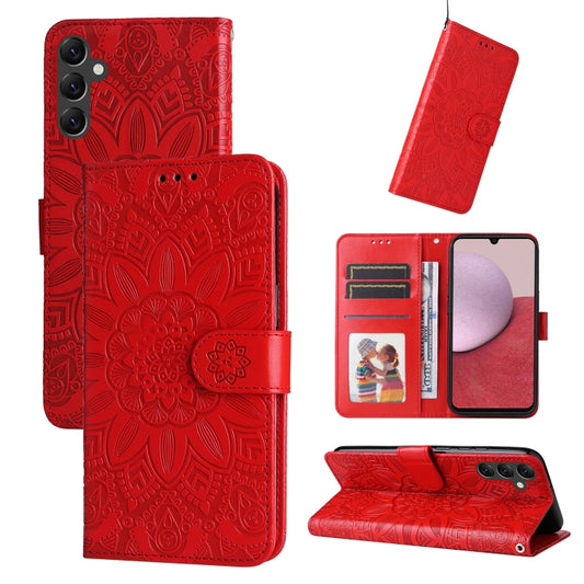Embossed Sunflower Leather Phone Case, For Samsung Galaxy A14 5G