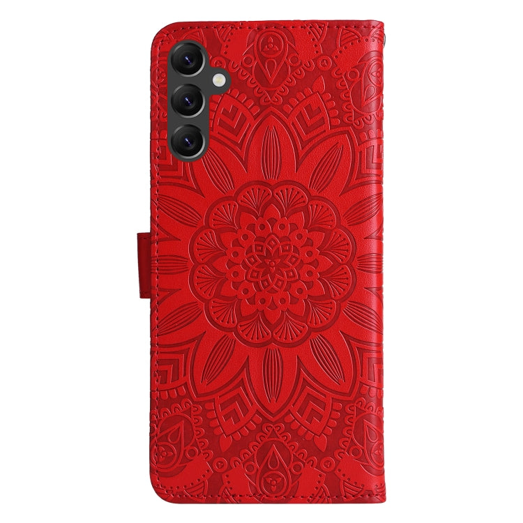 Embossed Sunflower Leather Phone Case