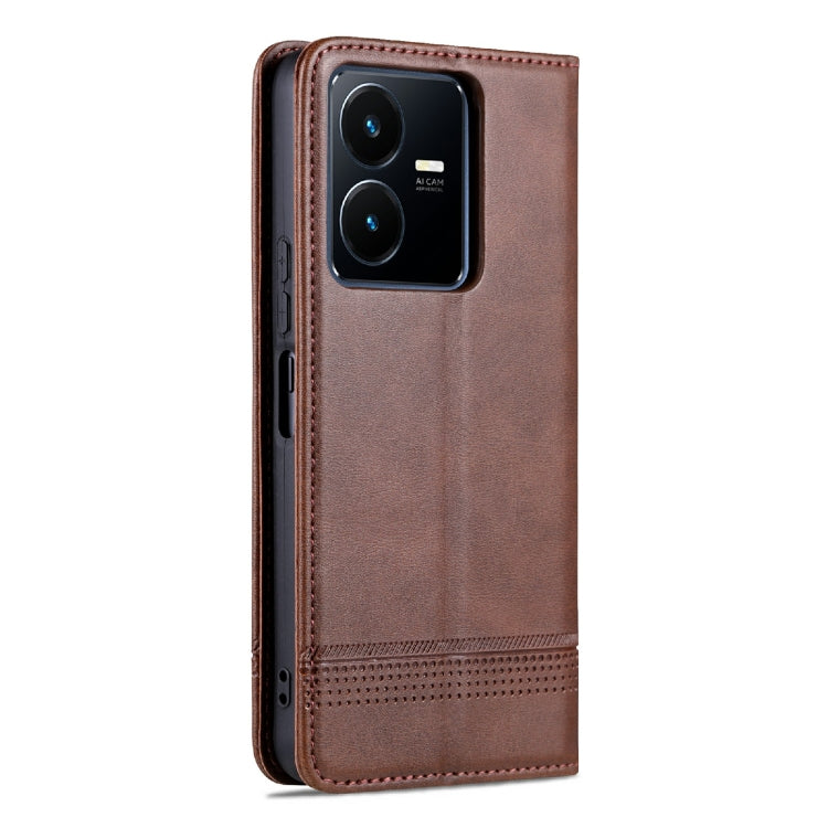 Magnetic Calf Texture Leather Phone Case, For vivo Y22/Y22s/Y35 4G