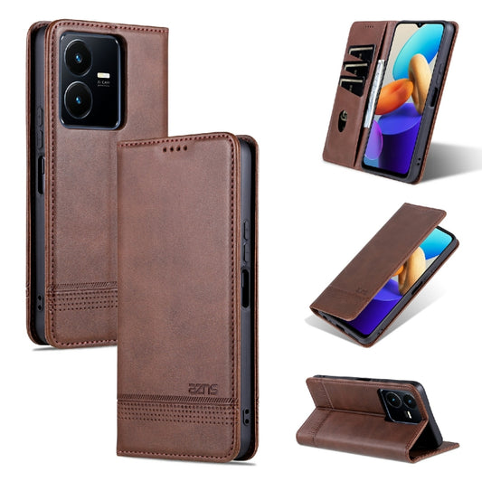 Magnetic Calf Texture Leather Phone Case, For vivo Y22/Y22s/Y35 4G