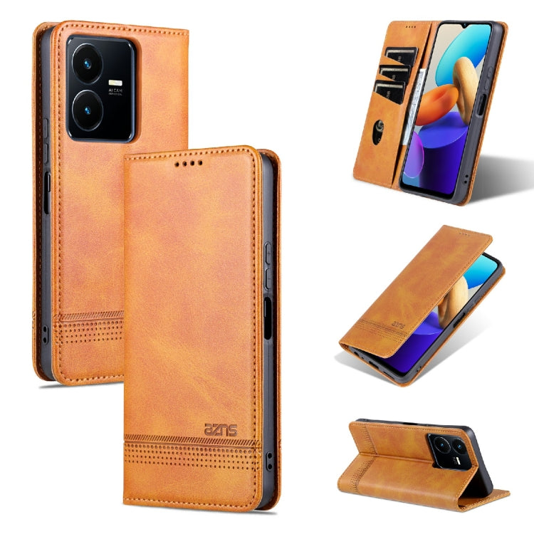 Magnetic Calf Texture Leather Phone Case, For vivo Y22/Y22s/Y35 4G