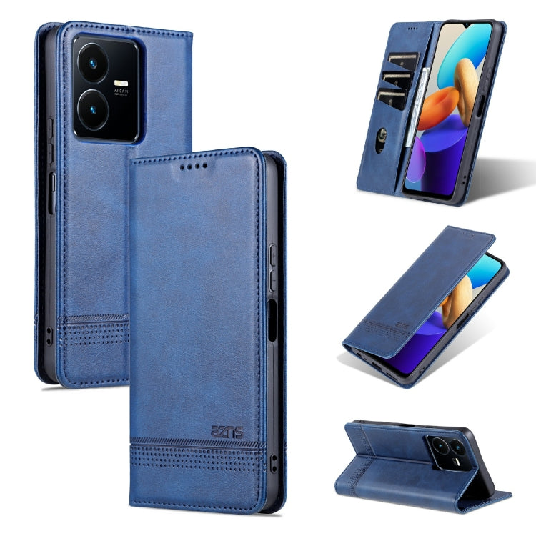 Magnetic Calf Texture Leather Phone Case, For vivo Y22/Y22s/Y35 4G