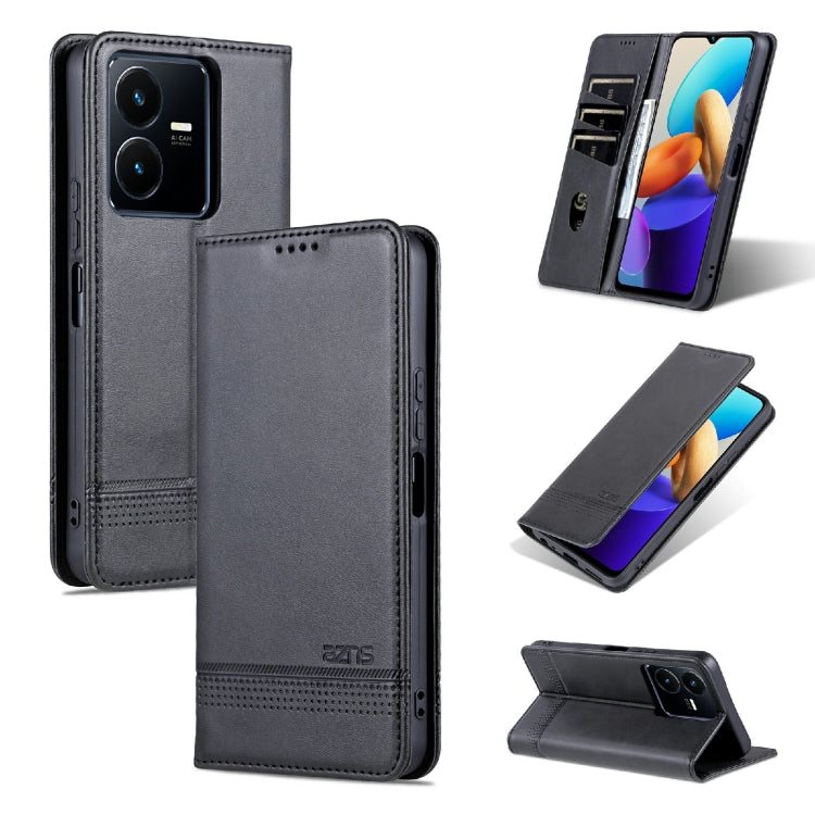 Magnetic Calf Texture Leather Phone Case, For vivo Y22/Y22s/Y35 4G