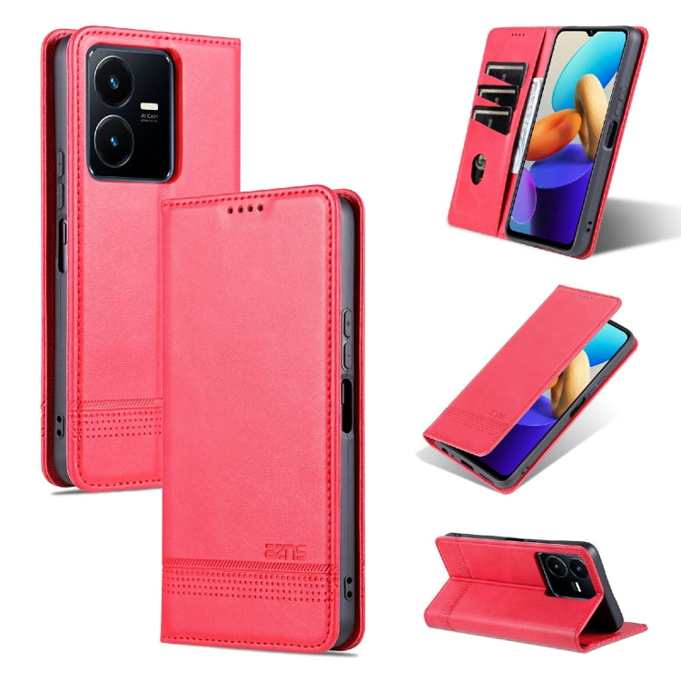 Magnetic Calf Texture Leather Phone Case, For vivo Y22/Y22s/Y35 4G